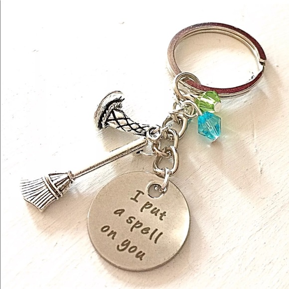 Hanalea Island Jewelry Co. Accessories - Personalized I Put a Spell on You Silver Keychain
